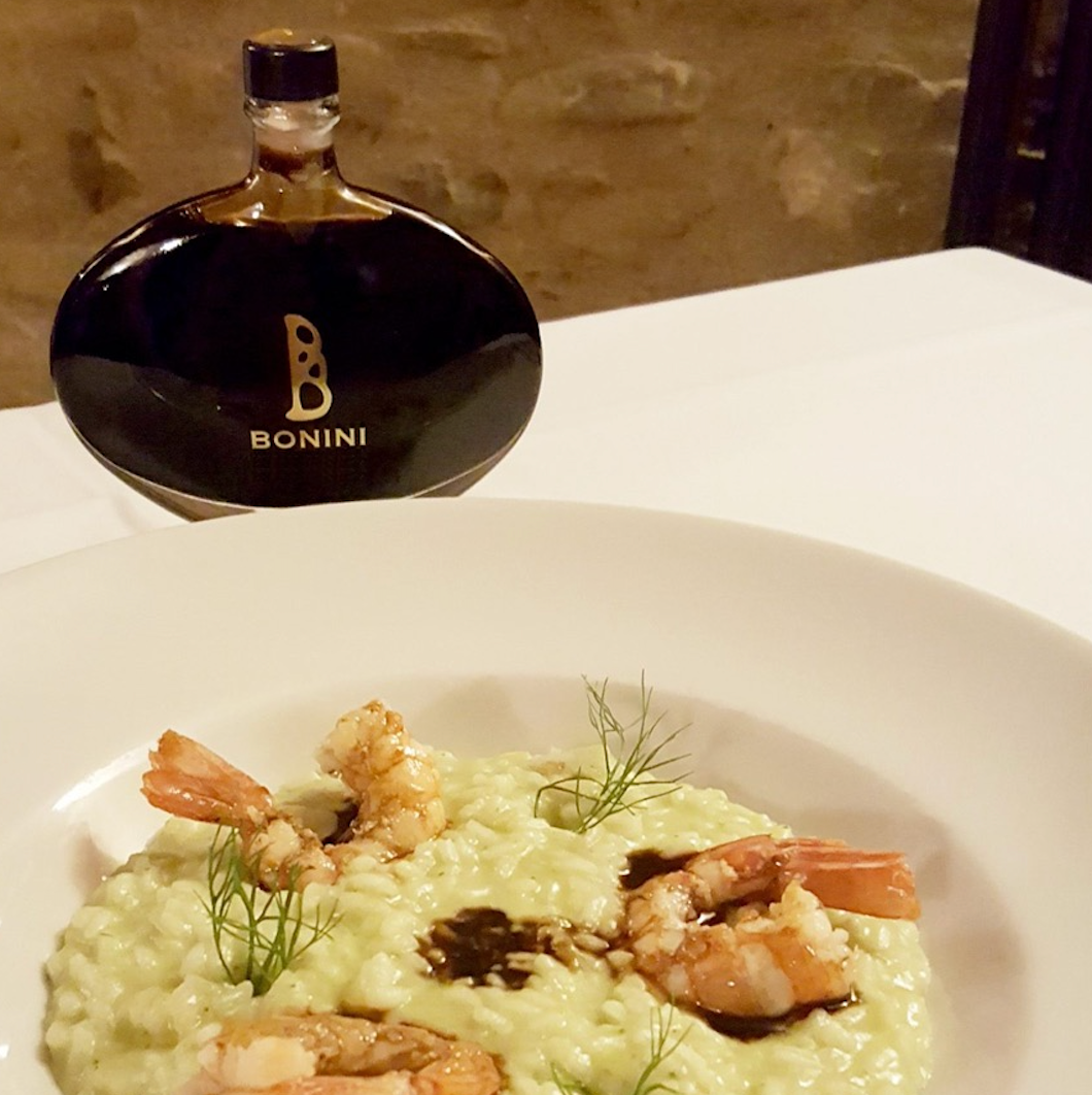 Risotto aux herbes et aux crevettes, Bonini 12 Affinato