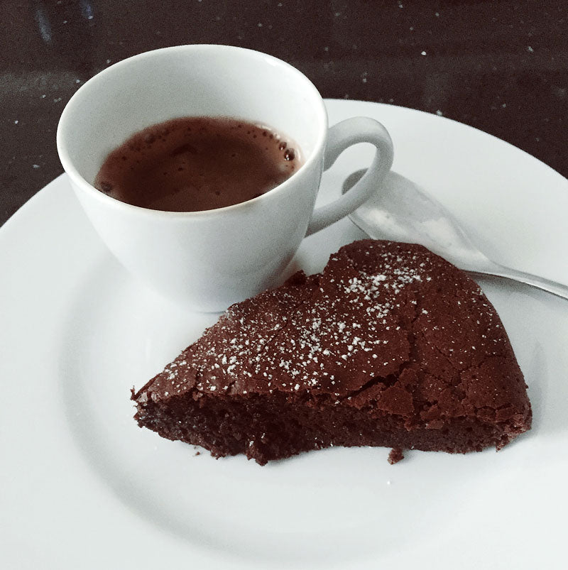 Torta cioccolato e balsamico, saupoudrée de sucre glace