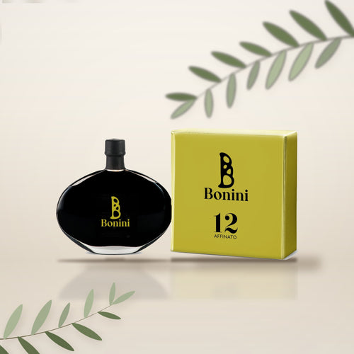 Bonini 12 Affinato 100 ml, flacon et coffret, rameaux d'olivier